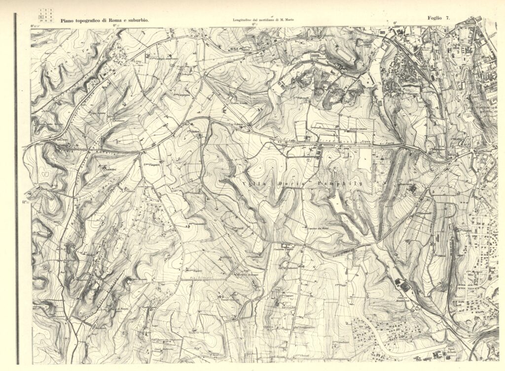 Piano topografico di Roma e suburbio, Foglio 7, Istituto Geografico Militare, 1907-1924