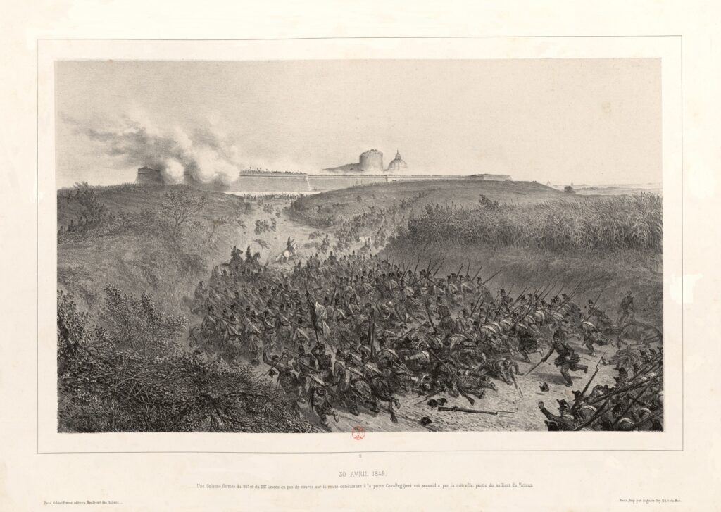 Raffet, attacco francese verso Porta Cavalleggeri il 30 aprile 1849