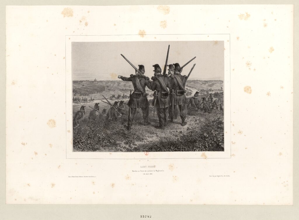 Raffet, Saint-Pierre! Marche su Roma lasciando la Maglianella, 30 aprile 1849